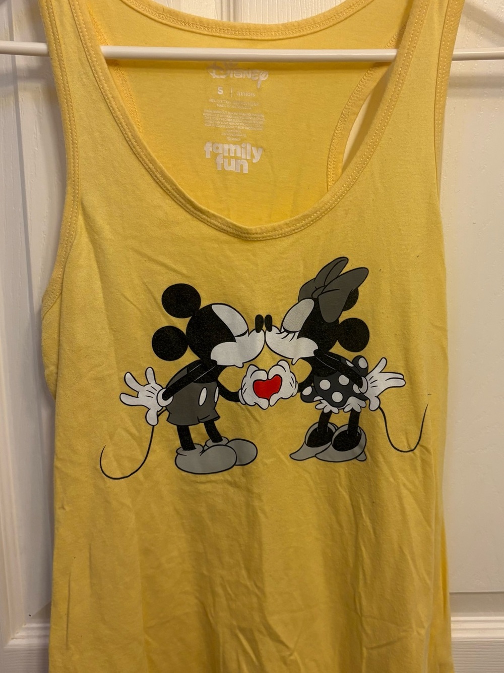 Disney Yellow Juniors "Family Fun" Tee